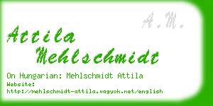 attila mehlschmidt business card